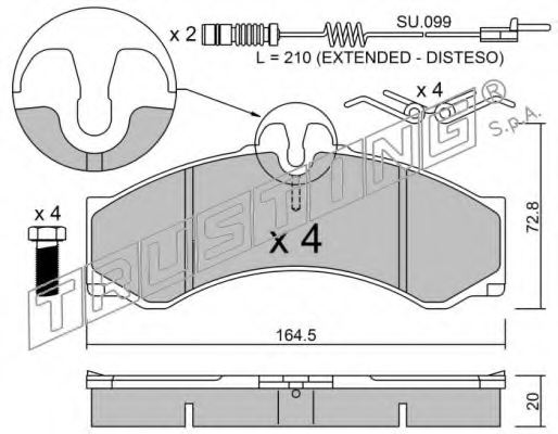 TRUSTING 271.0W Brake Pad Set, disc brake
